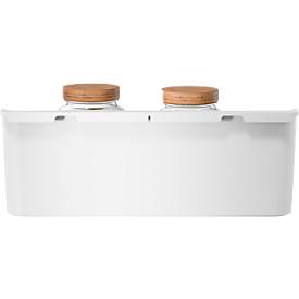 tesa® Küchenzubehör Box Set, weiß, selbstklebend (Power.Kit), L 240 x B 145 x H 85 mm, inkl. Adapter & Wasserwaage