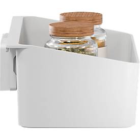 tesa® Küchenzubehör Box Set, weiß, selbstklebend (Power.Kit), L 240 x B 145 x H 85 mm, inkl. Adapter & Wasserwaage