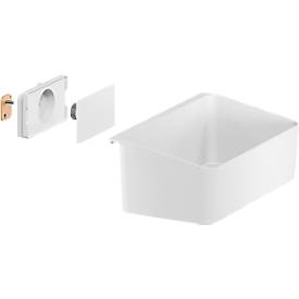 tesa® Küchenzubehör Box Set, weiß, selbstklebend (Power.Kit), L 240 x B 145 x H 85 mm, inkl. Adapter & Wasserwaage