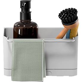 tesa® Küchenzubehör Spülbecken Organizer Set, weiß, Power.Kit, L 205 x B 140 x H 120 mm, inkl. Adapter & Wasserwaage,