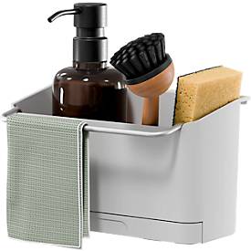 tesa® Küchenzubehör Spülbecken Organizer Set, weiß, Power.Kit, L 205 x B 140 x H 120 mm, inkl. Adapter & Wasserwaage,