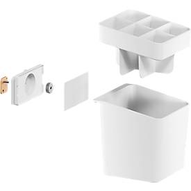 tesa® Küchenzubehör Utensilienhalter Set, weiß, Power.Kit, L 135 x B 150 x H 170 mm, inkl. Adapter & Wasserwaage,