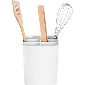 tesa® Küchenzubehör Utensilienhalter Set, weiß, Power.Kit, L 135 x B 150 x H 170 mm, inkl. Adapter & Wasserwaage,