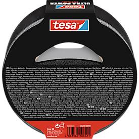 tesa® Montageband Ultra PowerExtrem, robust & reißfest, temperatur-/wasser-/UV-beständig, von Hand einreißbar, 1 Rolle mit L 25 m x B 50 mm, schwarz
