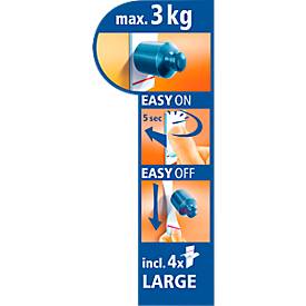 tesa Powerstrips Waterproof Duohaken Zoom, aus Edelstahl, für Feuchträume, max. 3 kg