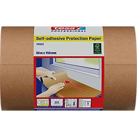 tesa® Professional Selbstklebendes Schutzpapier, chamoisgelb, 140 µm, 50 m x 150 mm, 1 Rolle