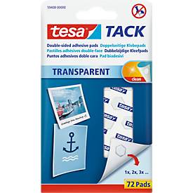 tesa Tack® Klebepads, transparent, doppelseitig klebend, 72 Stck.