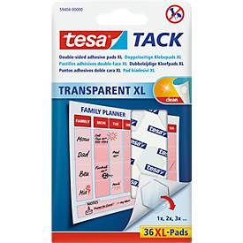 tesa Tack® Klebepads XL, transparent, doppelseitig klebend, 36 Stck.