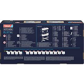 tesa® teleskopierbarer Seitenauszug für Küchenschränke, weiß, Powerstrips®-Montage, L 210 x B 485 x H 450 mm, bis 10 kg,
