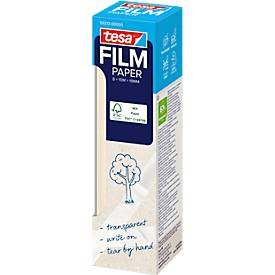 tesafilm® Paper Klebefilm, transparent, 19 mm x 10 m, beschriftbar, 8 Rollen im Pack