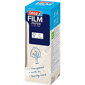 tesafilm® Paper Klebefilm, transparent, 19 mm x 33 m, leise abrollend, lösungsmittelfrei, 1 Rolle