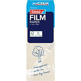 tesafilm® Paper Klebefilm, transparent, 19 mm x 33 m, leise abrollend, lösungsmittelfrei, 1 Rolle