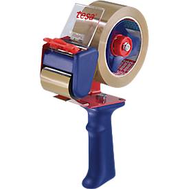 tesapack® Handabroller 6300 Economy, für Rollen bis Ø 120 x B 50 mm, manuell verstellbare Rollenbremse, wendbares Messer