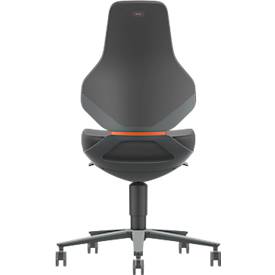 TEXON 2 Arbeitsstuhl Skintec schwarz, pflegeleicht und weich, mit Auto-Motion Technik und Rollen