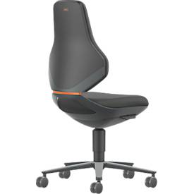 TEXON 2 Arbeitsstuhl Stoff schwarz, ergonomisch und komfortabel, mit Auto-Motion Technik und Rollen