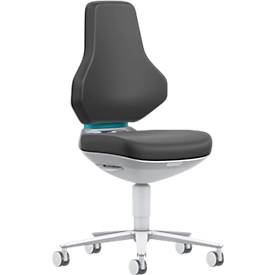 TEXON 2 Reinraum-Arbeitsstuhl Skintec schwarz, ESD- & Reinraum-konform, mit Rollen
