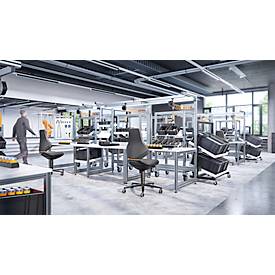 TEXON Arbeits- und Labordrehstuhl mit Skintec-Polsterung, ergonomisch, Sitzhöhe 570–810 mm