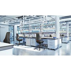 TEXON Arbeits- und Labordrehstuhl mit Skintec-Polsterung, ergonomisch, Sitzhöhe 570–810 mm