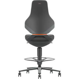 TEXON Arbeits- und Labordrehstuhl mit Stoffbezug, ergonomisch, Sitzhöhe 570–810 mm