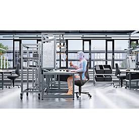 TEXON Arbeits- und Labordrehstuhl mit Supertec-Polsterung, ergonomisch, Sitzhöhe 570–810 mm