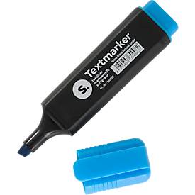 Textmarker S. mit Keilspitze, lichtbeständig, schnell trocknend, blau, 1 Stück