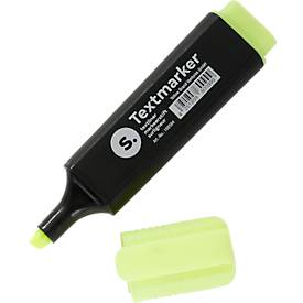 Textmarker S. mit Keilspitze, lichtbeständig, schnell trocknend, gelb, 1 Stück