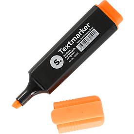 Textmarker S. mit Keilspitze, lichtbeständig, schnell trocknend, orange, 1 Stück