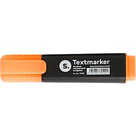Textmarker S., mit Keilspitze, lichtbeständig, schnell trocknend, orange, 10 Stück