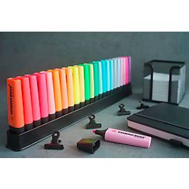 Textmarker Stabilo Boss Original, 23 Stück, mit Aufsteller, Strichstärke 2-5 mm