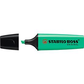 Textmarker STABILO® BOSS Original, Keilspitze, lichtbeständig, schnell trocknend, türkis, 10 Stück