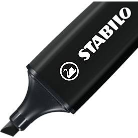 Textmarker STABILO® BOSS Original NatureCOLORS, Keilspitze, lichtbeständig, schnell trocknend, schwarz, 10 Stück