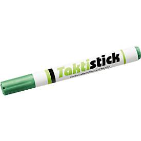 Textmarker Taktistick, für Taktifol-Taktikfolien/Taktiboards, Keilspitze, Schreibfarbe Grün, 1 Stück