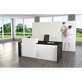 Theke weiß/anthrazit, B 1800 x T 920 x H 1100 mm