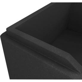 Thermobox Kängabox® Easy S, Volumen 32 l, Tragegriffe, stapelbar, mit Deckel, wiederverwendbar, L 410 x B 410 x H 330 mm, EPP, schwarz