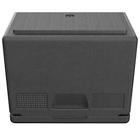 Thermobox Kängabox® Easy S, Volumen 40 l, Tragegriffe, stapelbar, mit Deckel, wiederverwendbar, L 410 x B 410 x H 395 mm, EPP, schwarz