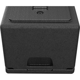 Thermobox Kängabox® Expert GN 1/2, Volumen 10 l, Tragegriffe, stapelbar, mit Deckel, wiederverwendbar, L 390 x B 330 x H 180 mm, EPP, schwarz
