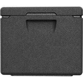 Thermobox Kängabox® Expert GN 1/2, Volumen 15 l, Tragegriffe, stapelbar, mit Deckel, wiederverwendbar, L 390 x B 330 x H 230 mm, EPP, schwarz