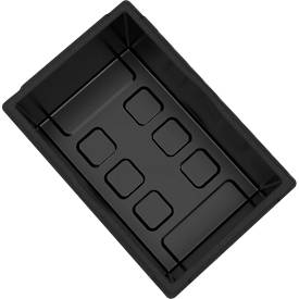 Thermobox Kängabox® Professional GN 1/1, Volumen 39 l, Unterfassgriffe, stapelbar, mit Deckel, EN 10/2011, L 600 x B 400 x H 290 mm, EPP, schwarz