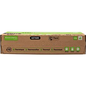 Thermorolle Exacompta 40768E, für Registrierkassen & Waagen, 48 g/m², L 76 m x B 80 mm, FSC®-Papier, weiß, 10 Rollen