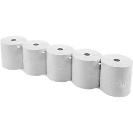Thermorolle Exacompta, für Kassen, 1-lagig, BPA-frei, FSC-zertifiziert, 48 g/m², L 76 m x B 80 mm, Ø 72 mm, 10 Rollen, weiß