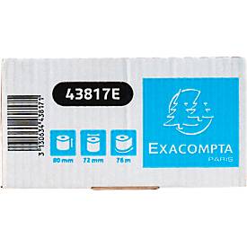 Thermorolle Exacompta, für Kassen, 1-lagig, BPA-frei, FSC-zertifiziert, 48 g/m², L 76 m x B 80 mm, Ø 72 mm, 10 Rollen, weiß