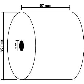 Thermorolle Exacompta, für Kassen & Waagen, 1-lagig, BPA-frei, FSC-zertifiziert, 55 g/m², L 76 m x B 57 mm, Ø 80 mm, 10 Rollen, weiß