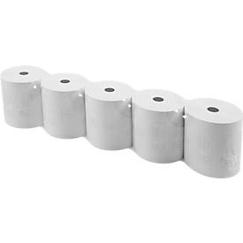 Thermorolle Exacompta, rückseitig bedruckt, 1-lagig, 48 g/m², L 76 m x B 80 mm, Ø 80 mm, 10 Rollen, weiß