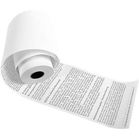 Thermorolle Exacompta SEPA, Rückseite bedruckt mit Text SEPA-Lastschrift, 1-lagig, 55 g/m², L 18 m x B 57 mm, Ø 40 mm, 10 Rollen, weiß