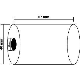 Thermorolle Exacompta SEPA, Rückseite bedruckt mit Text SEPA-Lastschrift, 1-lagig, 55 g/m², L 18 m x B 57 mm, Ø 40 mm, 10 Rollen, weiß