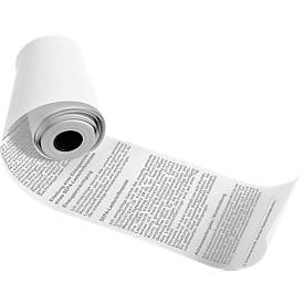 Thermorolle Exacompta SEPA, Rückseite bedruckt mit Text SEPA-Lastschrift, 1-lagig, 55 g/m², L 9 m x B 57 mm, Ø 30 mm, 20 Rollen, weiß