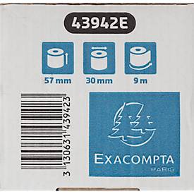 Thermorolle Safe Contact, 1-lagig, 52 g/m², B 57 mm x L 9 m, 30 mm Ø, 20 Rollen, blaugrau