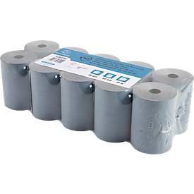 Thermorolle Safe Contact, 1-lagig, 52 g/m², B 80 mm x L 44 m, 60 mm Ø, 10 Rollen, blaugrau