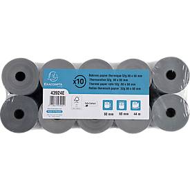 Thermorolle Safe Contact, 1-lagig, 52 g/m², B 80 mm x L 44 m, 60 mm Ø, 10 Rollen, blaugrau