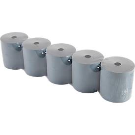 Thermorolle Safe Contact, 1-lagig, 52 g/m², B 80 mm x L 76 m, 80 mm Ø, 10 Rollen, blaugrau